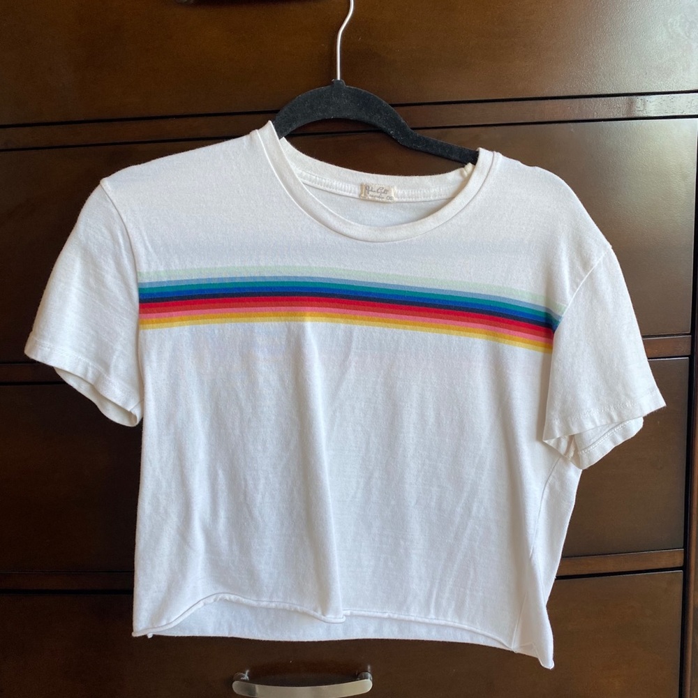 brandy melville crop color tee